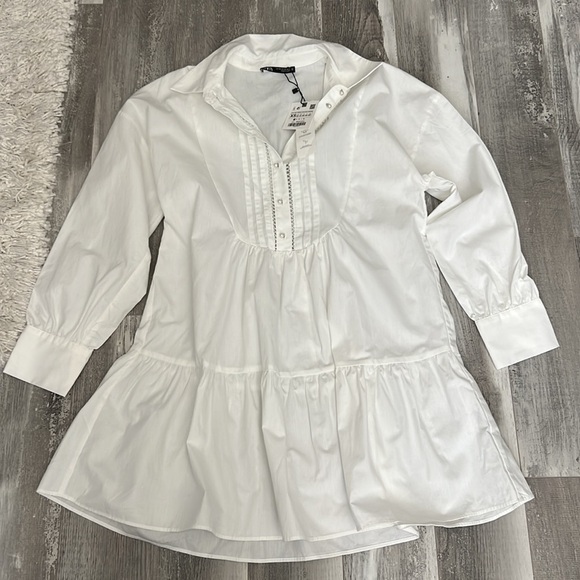 Zara Voluminous Poplin Dress - Picture 9 of 14